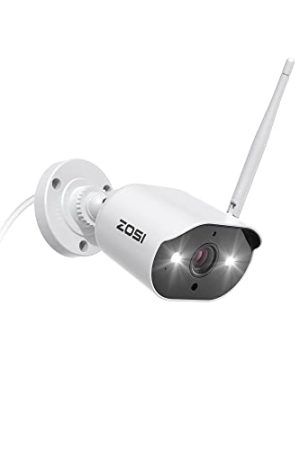 ZOSI ZG3023A Add-on Camera – 3MP WiFi IP Camera, Night Vision, Remote Access, Weatherproof, Compatible with NVR (ZR08JP, ZR08LL)