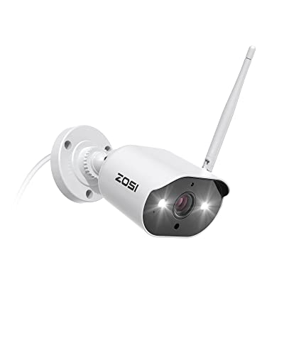 ZOSI ZG3023A Add-on Camera – 3MP WiFi IP Camera, Night Vision, Remote Access, Weatherproof, Compatible with NVR (ZR08JP, ZR08LL)