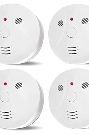 4-Pack Battery Operated Smoke and Carbon Monoxide Detector - Portable Safety for Home and Kitchen