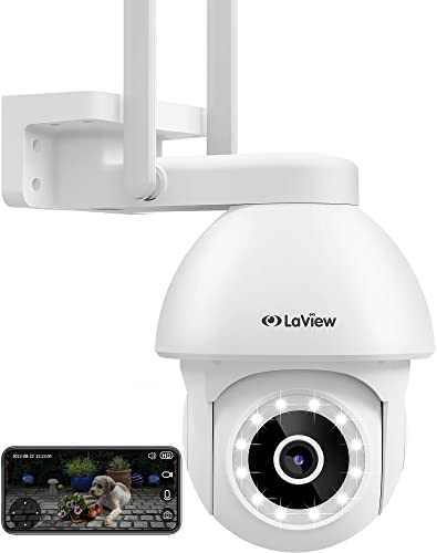 LaView 2K Wired Outdoor Camera - Starlight Color Night Vision, AI Detection, 2-Way Audio, and Alexa Compatibility
