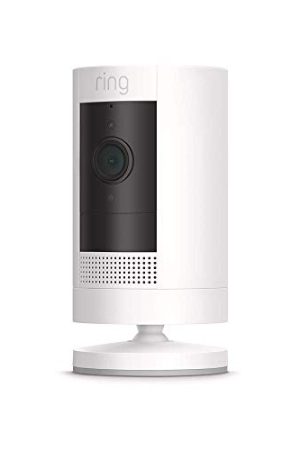 Ring Stick Up Cam Battery - Color Night Vision, Two-Way Talk, and Seamless Alexa Integration