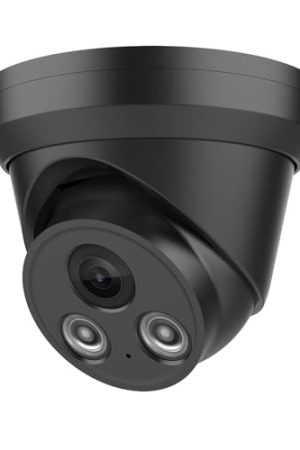 Panoeagle 8MP Black Turret PoE IP Camera with 4K Starlight, AI Detection, and Audio