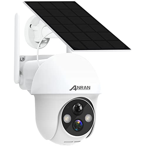 ANRAN Security Camera Wireless Outdoor | 2K Solar Camera 360° View, Smart Siren, Spotlights, Color Night Vision
