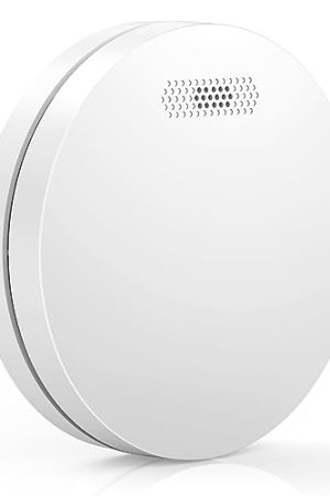 CHZHVAN Interconnected Smoke Detector - Wireless, 10-Year Battery Life, Photoelectric Sensor - Ideal for Bedrooms and Living Spaces
