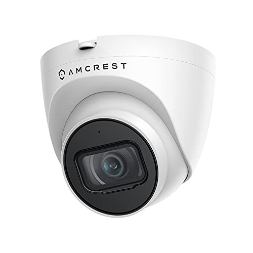 Amcrest 5MP Turret POE Camera - UltraHD Outdoor Surveillance with Mic/Audio, 98ft Night Vision, 103° FOV, and MicroSD (256GB)