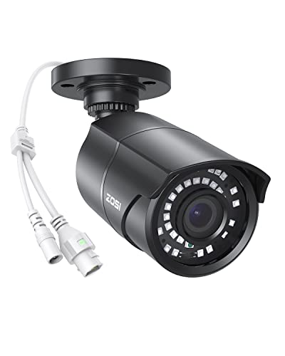 ZOSI 5MP 3K Add-on POE Camera - 120ft Night Vision, IP66 Weatherproof, Exclusively Compatible with ZOSI PoE NVR