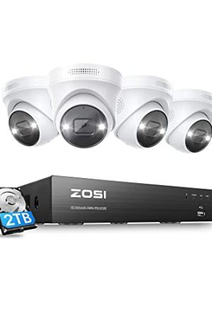 ZOSI 4K Spotlight PoE Security Camera System - 8MP