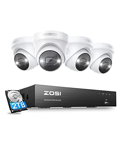ZOSI 4K Spotlight PoE Security Camera System - 8MP