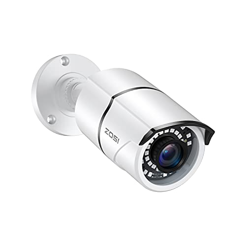 ZOSI 2.0MP 1080p Security Camera: 4-in-1 TVI/CVI/AHD/CVBS Surveillance Bullet Camera, Indoor/Outdoor, 120ft Night Vision, Aluminum Metal Housing