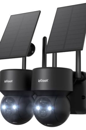 ieGeek 2K Solar Cameras – 360°PTZ, Color Night Vision, and Easy Installation