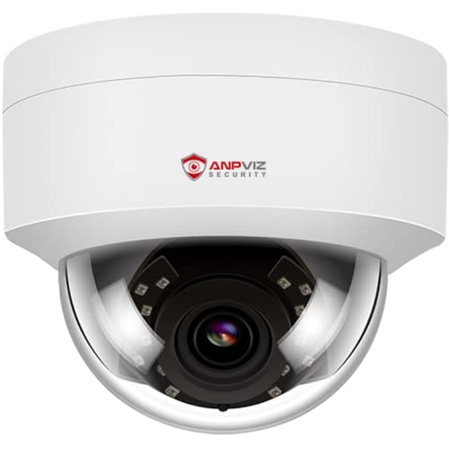 Anpviz 4MP PoE IP Dome Camera | Outdoor Security Camera with Microphone | Night Vision, Waterproof, 2.8mm Wide Angle Lens