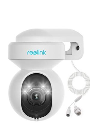 REOLINK E1 Outdoor Plug-in WiFi Security Camera - 5MP HD PTZ Camera for Home Security, Motion Tracking, 5GHz WiFi