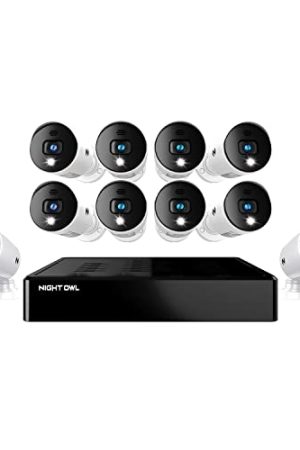 Night Owl Expandable 12-Channel Wired Bluetooth DVR with 4K UHD Cameras and 2TB Hard Drive