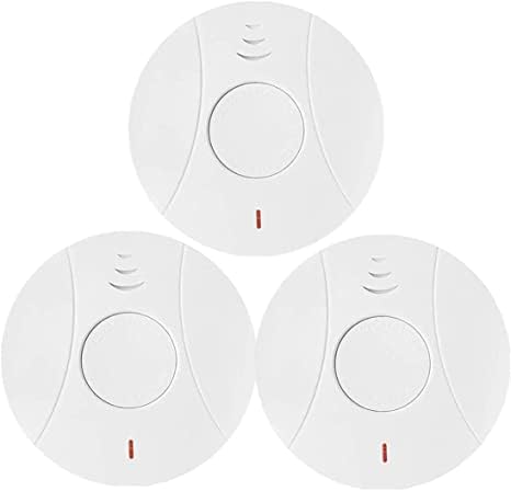 Secure Your Home with a 3 Pack Photoelectric Smoke and Carbon Monoxide Detector: 10-Year Lithium Battery, Combo Alarm for Enhanced Safety (White)