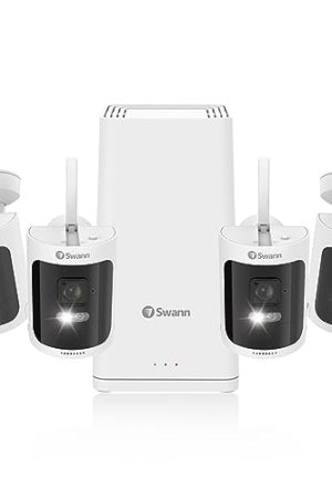 Swann AllSecure650™ Wi-Fi Security Camera System – 2K HD NVR, 4 Cameras, Color Night Vision, Motion Detection