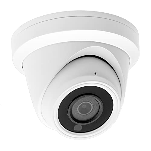 Hikvision/Uniview Compatible 6MP PoE IP Turret Camera - Night Vision, Weatherproof, Wide Angle Lens