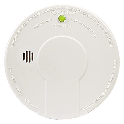 Kidde Smoke Detector - Reliable 9V Battery Operated Smoke Alarm with Test-Reset Button (Battery Included)