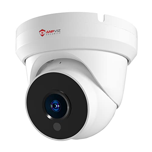 Anpviz 4MP PoE IP Turret Camera – Night Vision, Waterproof IP66, 108° Wide Angle, 24/7 Recording