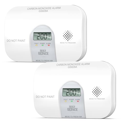 Siterwell Carbon Monoxide Alarm – 10-Year Life, LCD Digital Display, and Sound Warning for Ultimate Protection