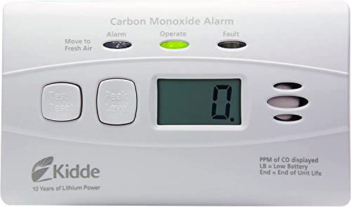 Carbon Monoxide Detector: 10-Year Battery, Digital