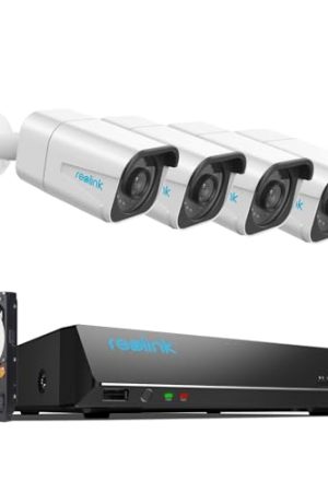 Reolink RLK8-800B4 4K Security Camera System - 4K PoE Cameras with Person/Vehicle Detection, 8MP/4K 8CH NVR, 2TB HDD for 24-7 Recording