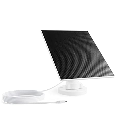 5W Solar Panel for Outdoor Cameras – USB C, IP65 Waterproof, Long Charging Cable