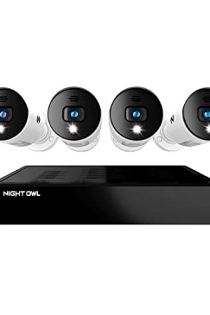 Night Owl 8 Channel Bluetooth Video Home Security Camera System – 4 Wired 1080p HD Cameras for Indoor/Outdoor Protection