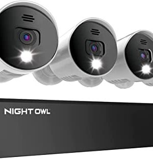 Night Owl 8 Channel Bluetooth Video Camera System - 4K UHD Spotlight Cameras, Audio, and 1TB Hard Drive