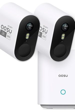 AOSU WirelessCam Pro System - True 2K HD Security Cameras for Outdoor Home Surveillance