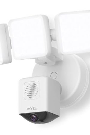 WYZE Floodlight Camera Pro - 2K HD, 180° Wide View, Motion Detection, Color Night Vision, Siren, Cloud & Local Storage