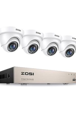ZOSI 3K Lite 8CH H.265+ Home Security Camera System: AI Detection, Night Vision, Expandable Surveillance
