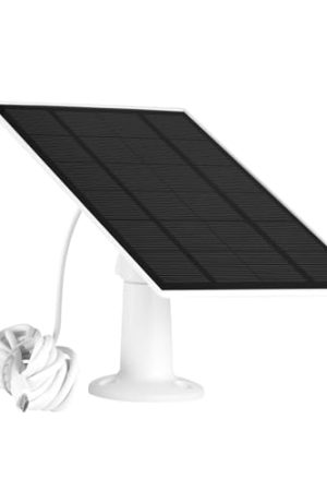 Solar Panel Charger for Security Camera - 3W USB Power, IP66 Waterproof, Micro USB & Type-C Compatibility, 360° Mounting