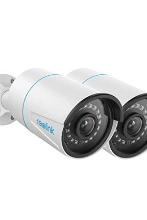 Reolink RLC-510A(Pack of 2): 5MP POE Outdoor Security Cameras with Smart Human/Vehicle Detection, Night Vision, and Time-Lapse Recording