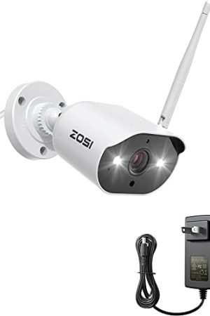 ZOSI 3MP Add-on Camera: Wireless, Night Vision, 2-Way Audio, Only Compatible with ZOSI WiFi NVR System (ZR08JP)