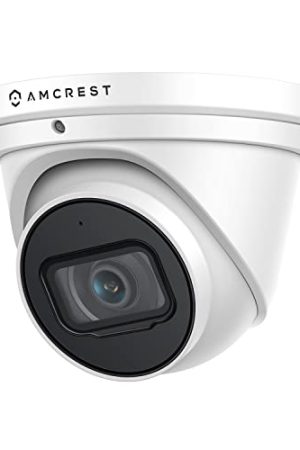 Amcrest UltraHD 4K Outdoor Turret PoE Camera - Night Vision, MicroSD Recording, and 98ft Range