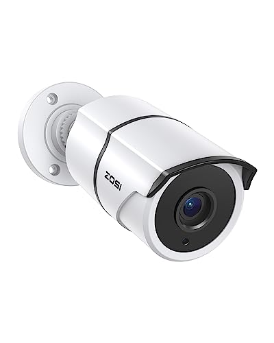 ZOSI 2MP 1080P HD-TVI CCTV Home Security Camera with Audio: Outdoor Bullet Camera for Clear Day/Night Vision