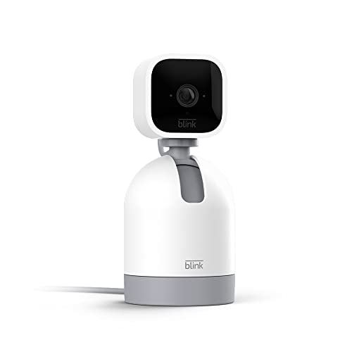 Blink Mini Pan-Tilt Camera | 360° Coverage, HD Video, Motion Detection, and Alexa Compatibility (White)