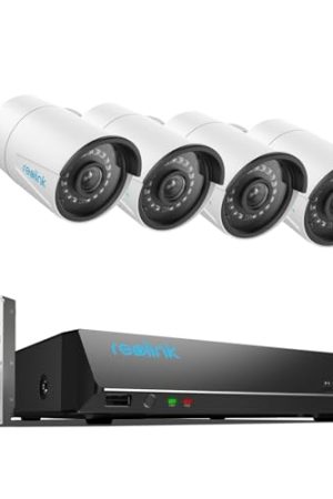 Reolink 8CH 5MP Home Security Camera System: Wired Outdoor PoE IP Cameras with Person/Vehicle Detection, 4K NVR, 2TB HDD, RLK8-410B4-5MP