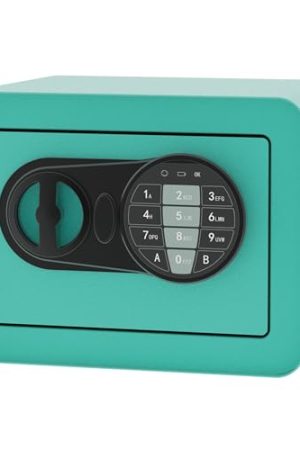 OUSURO Small Safe Box - Tiffany Blue Home Safe for Money, Jewelry, Documents | Digital Electronic Keypad Security