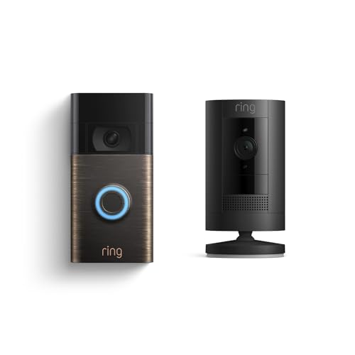 Ring Video Doorbell & Stick Up Cam Battery Bundle: Enhance Home Security with 1080p HD Video, Motion Detection, and Two-Way Talk