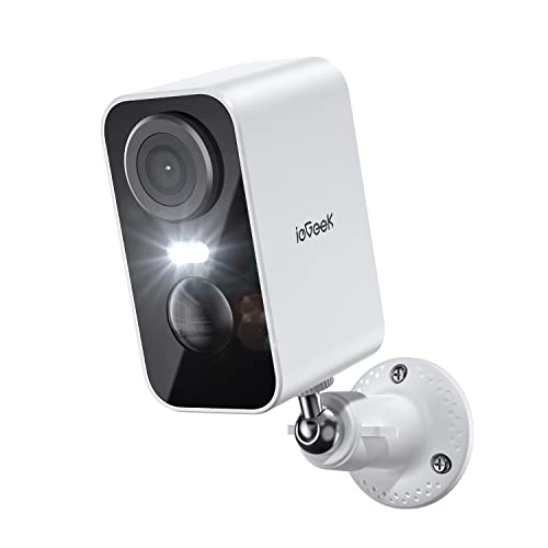 ieGeek 2K Wireless Outdoor Security Camera: Spotlight, Siren Alarm, 2-Way Audio, AI Detection