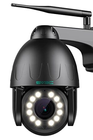 SV3C PTZ WiFi Security Camera Outdoor - 15X Optical Zoom, Auto Tracking, 5MP Color Night Vision