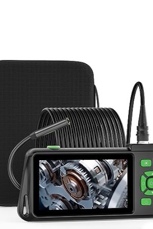 ILIHOME Industrial Endoscope: 8mm 1080P HD Inspection Camera with 4.5 Inch IPS Screen, Detachable Cable