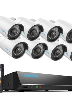 REOLINK 16CH 5MP Home Security Camera System - Wired Outdoor PoE IP Cameras, Person Vehicle Detection