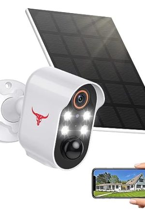 Tuck SHARKPOP Solar Security Camera: Crystal Clear 1080P Live View, Human Detection, and Cloud Storage