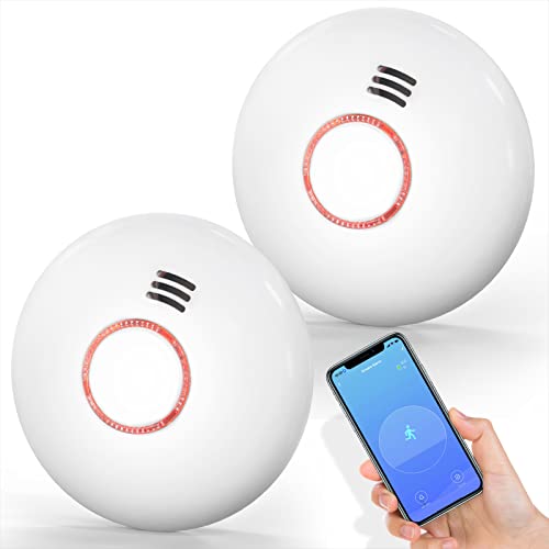 Putogesafe Smart Smoke Detector 2-Pack: WiFi-Connected, Real-Time Notifications, App Control, and Instant Safety Alerts