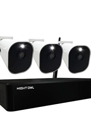 Night Owl 1080p Wire-Free Smart Security System - Safeguard Your Space with 3 Battery-Powered HD Wi-Fi Cameras and 1TB Hard Drive