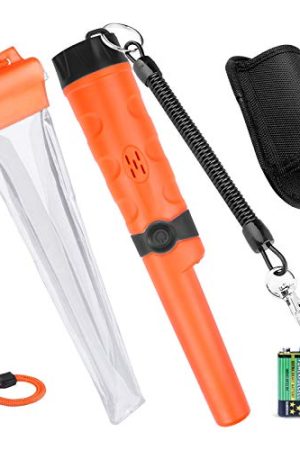 Kuman Pinpointer Metal Detector | Water Resistant, 360° Side-Scan, and Holster for Treasure Hunting