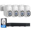 CAMCAMP 4K PoE Security Camera System: 2-Way Audio, 3TB HDD, Color Night Vision, Motion Tracking, Spotlight & Siren, 24/7 Record
