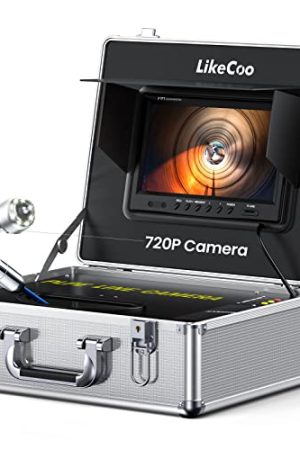 LikeCoo Sewer Camera 100ft | 2023 NEW Sewer Inspection Camera with 9-inch LCD Monitor and DVR Function | Drain Camera 720P IP68 Inspection Camera